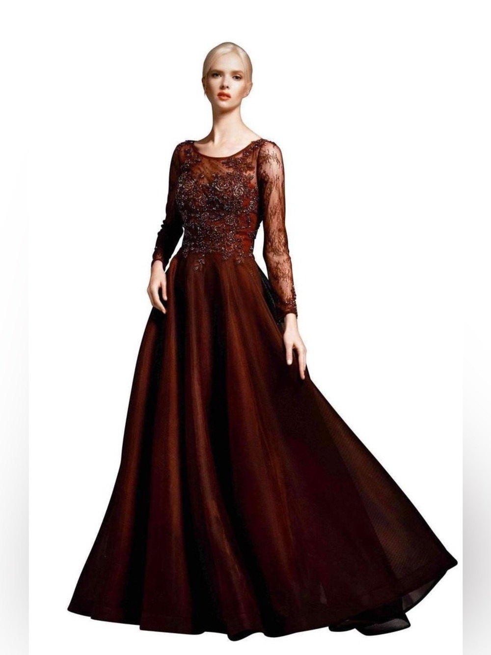 NWT Park 108 lace mesh embroidered beaded dress